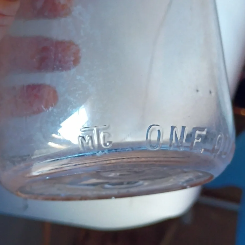Clear Glass Bottle Vase - Vintage Style Milk Bottle.